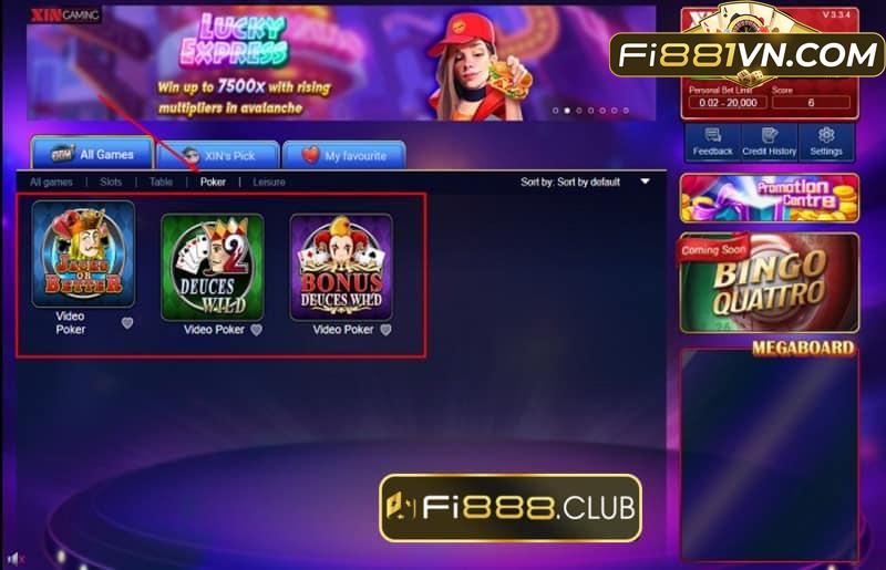 Video Poker là gì? Cách chơi Video Poker cho tân binh tại FI88