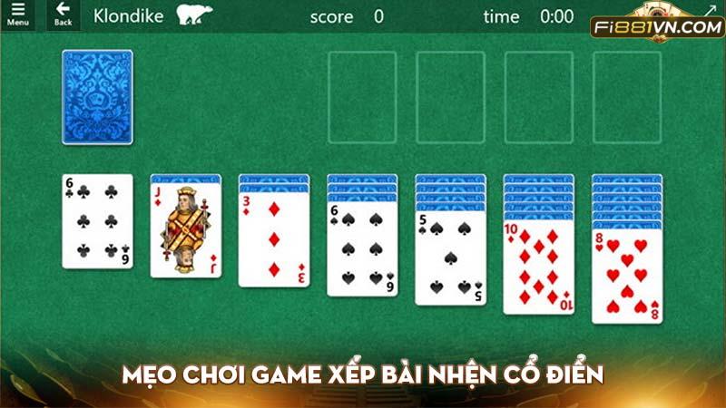 Mẹo chơi game xếp bài nhện cổ điển